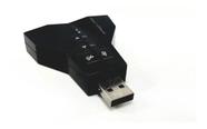 Placa De Som Usb 7.1 Virtual Dupla Saida (Avião) Pra 2 Fones