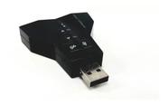 Placa De Som Usb 7.1 Virtual Dupla Saida (avião) Pra 2 Fones - TZ