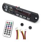 Placa decodificadora usb mp3 fm auxiliar bluetooth 12v c/ controle