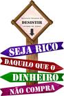 Placa Decor Frase Quando Pensar Desistir 20x30 Mdf Adesivado