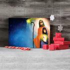Placa Decoração de Natal Presépio em Pintura 20x30cm