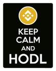 Placa Decoraçao - Keep Calm Hodl Hold Bnb 27X35