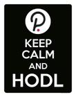 Placa Decoraçao - Keep Calm Hodl Hold Polkadot Dot 36X46