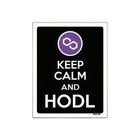 Placa Decoraçao - Keep Calm Hodl Hold Polygon Matic 36X46Cm