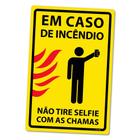 Placa Decorativa 24x16 - Selfie Com Chamas