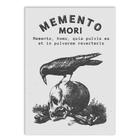 Placa Decorativa A2 Memento Mori Filosofia Estoicismo Cinza
