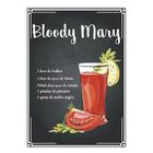 Placa Decorativa A4 Bar Bebidas Drink Bloody Mary Decoração