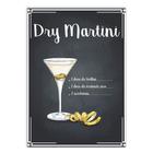 Placa Decorativa A4 Bar Bebidas Drink Dry Martini Decoração