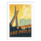 Placa Decorativa A4 Cidade De São Paulo Ponte Octávio Frias