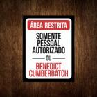 Placa Decorativa - Ärea Restrita Benedict Cumberbatch