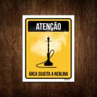 Placa Decorativa - Atenção Área Sujeita A Neblina 18X23