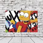 Placa Decorativa Bart Simpson e Duff