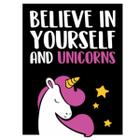 Placa Decorativa Believe In Unicorns Piticas 9261