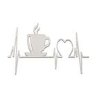 Placa Decorativa Cardiograma Café Mdf Branco F031