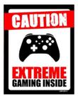 Placa Decorativa - Caution Extreme Gaming Xb 18X23