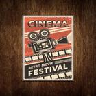 Placa Decorativa - Cinema Retro Festival 27X35