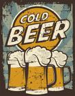 Placa Decorativa - Cold Beer Cerveja Modelo 3 Pints 18X23