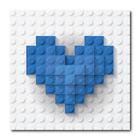 Placa Decorativa - Coração Lego - 1400plmk
