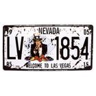 Placa Decorativa de carro antiga metálica Vintage Nevada GT414-35 - Lorben
