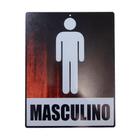 Placa Decorativa De Parede Em Madeira - Banheiro Masculino