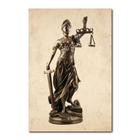 Placa Decorativa - Deusa da Justiça - Direito - 1243plmk