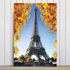 Placa Decorativa Foto Paris Torre Eiffel e Flores MDF 30x40