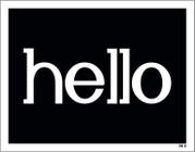 Placa Decorativa - Hello 27X35