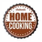 Placa Decorativa Home Cooking Ferro Redonda 33Cm