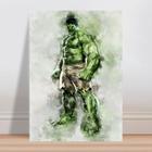 Placa decorativa infantil aquarela super herói Hulk