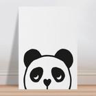 Quadro Panda Musica Desenho Infantil Decorativo A4 23x33cm em