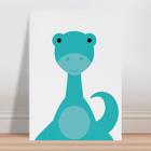 Placa Decorativa Infantil Desenho Dinossauro Verde Roar