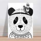 Quadro Panda Bebe Desenho Infantil Decorativo A3 35x45cm em