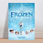 Placa decorativa infantil Frozen filme de animação cartaz