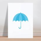 Placa decorativa infantil guarda chuva azul