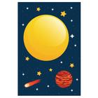 Placa Decorativa Infantil MDF Sistema Solar Sol 30x40cm