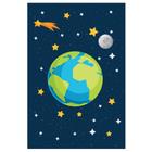 Placa Decorativa Infantil MDF Sistema Solar Terra 30x40cm