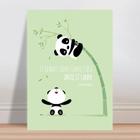 Placa decorativa infantil desenho panda tribal - Wallkids - Placa