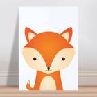Placa decorativa infantil desenho raposa de chapéu - Wallkids