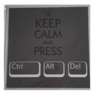 Placa Decorativa Keep Calm And Press Ctrl Alt Del