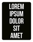 Placa Decorativa - Lorem Ipsum Dolor Sit Amet 36X46