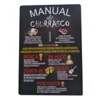 Placa Decorativa Manual do Churrasco 40x28cm