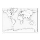 Placa Decorativa - Mapa Mundi - Pixels - 1242plmk