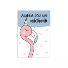 Placa Decorativa MDF Flamingo Unicórnio 30x40cm