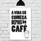 Placa Decorativa MDF Frase Cozinha Depois do Café 30x40