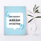 Placa Decorativa MDF Frase The Secret 30x40