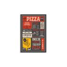 Placa Decorativa MDF Frases Pizza Diversas 30x40cm