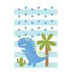 Placa Decorativa MDF Infantil Dinossauro Baby Azul 30x40