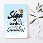 Placa Decorativa MDF Infantil Frase Siga Seus Sonhos