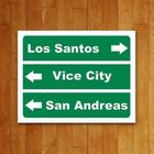 Placa Decorativa Nerd - Los Santos Gta (27X35)