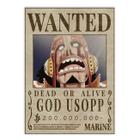 Placa Decorativa One Piece Cartaz Procurado Usopp Wanted